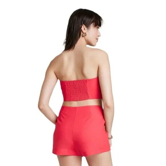 Wild Fable Womens Size XXL Pull On Elastic Back Woven Tube Top in Red 1687 - Picture 2 of 8